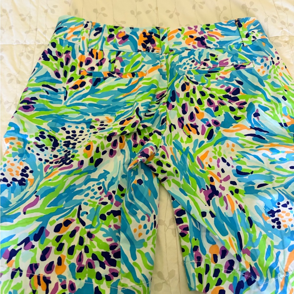 Lilly Pulitzer The Chipper Multicolor Blue Green shorts